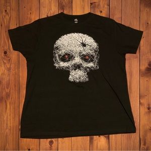 Spirit Halloween Spiderweb Skull Metal Shirt Costume Spooky Spencer’s